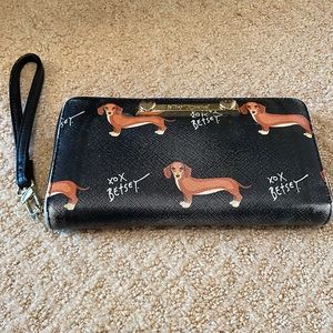 Betsy Johnson Dauschund Wristlet Wallet